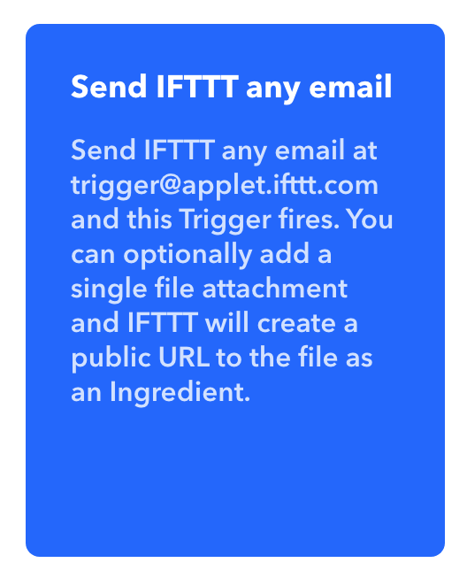 Send IFFT any email